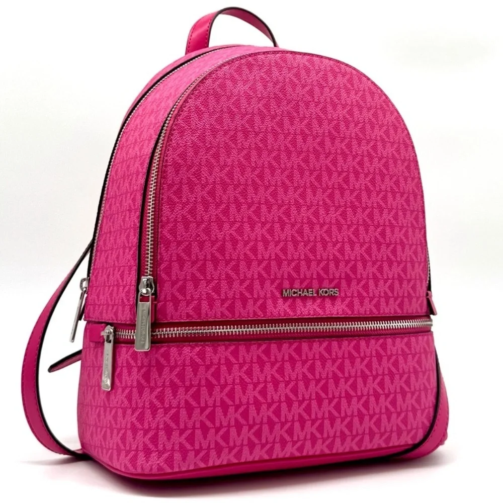 Michael Kors Medium Rhea Zip Backpack - Dragonfruit